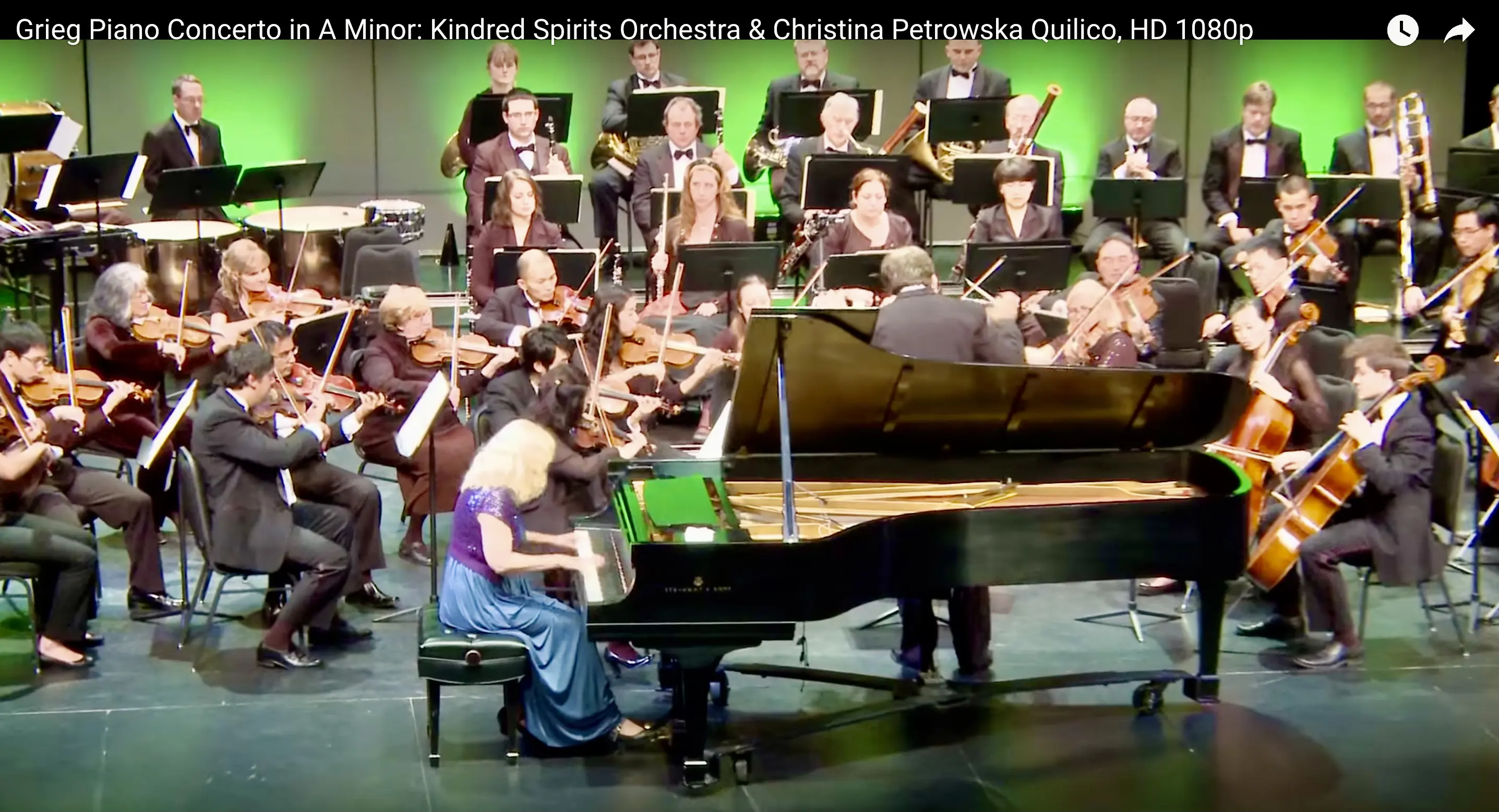 Grieg piano concerto, Christina Petrowska Quilico, Kindred Spirits Orchestra, Kristian Alexander, conductor