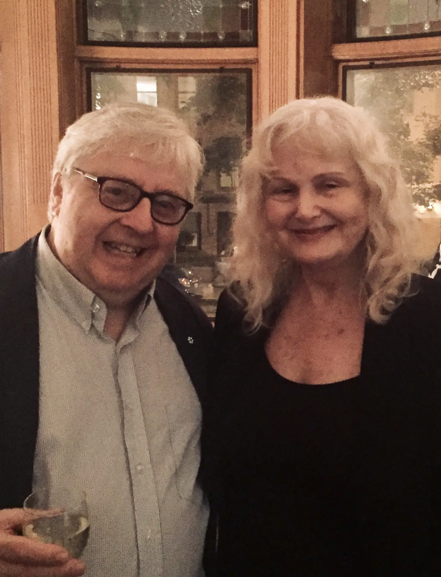 Christina and composer David Jaeger after a performance 