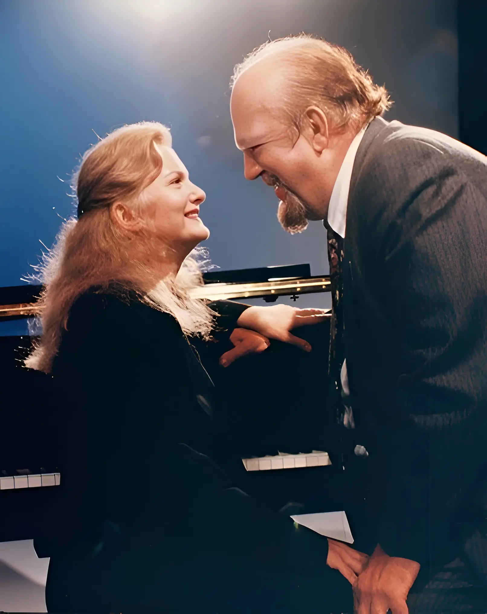 Louis Quilico and Christina after a concert at the piano