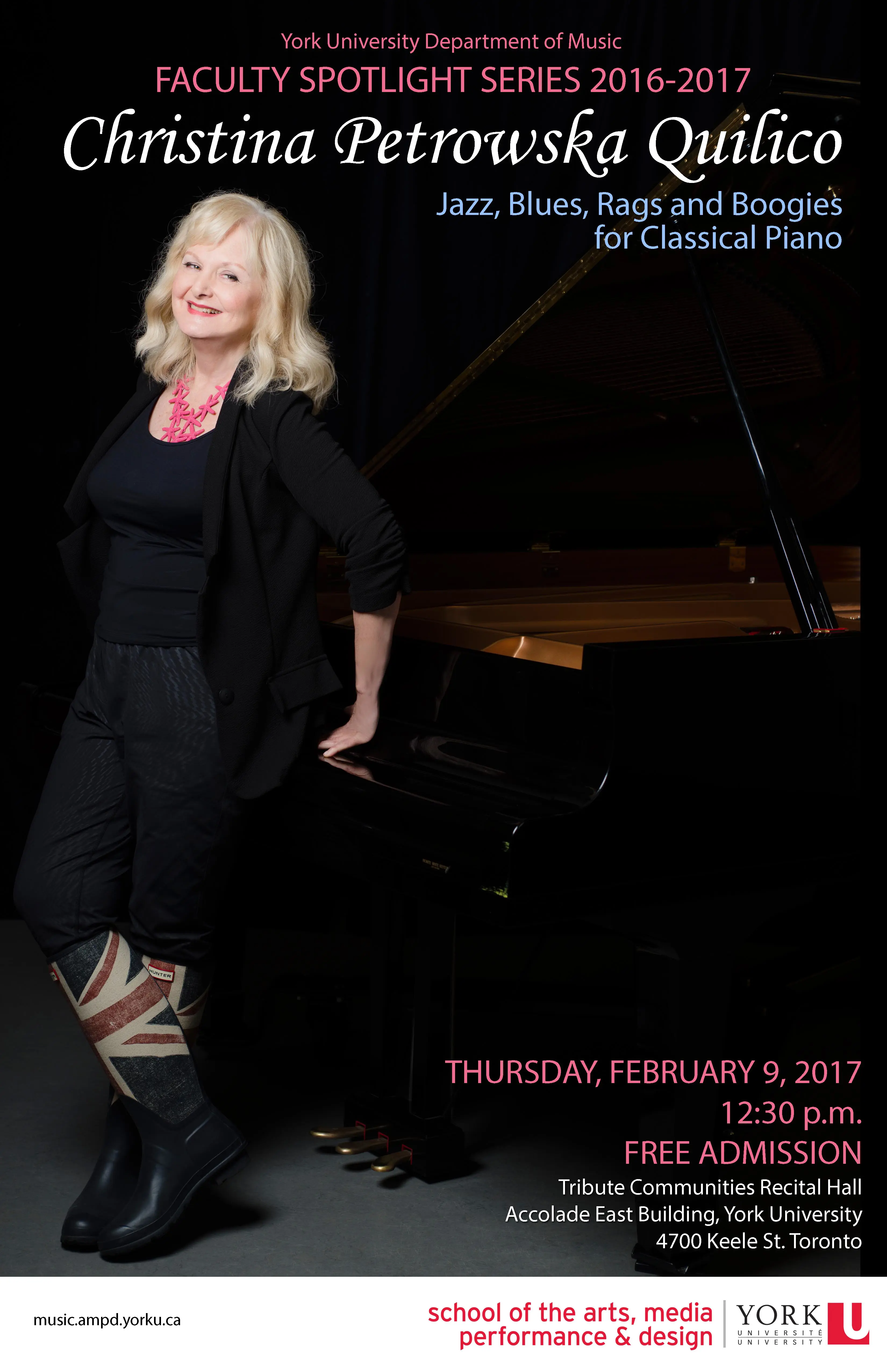 Christina at York University, Jazz, Blues, Rags and Boogies